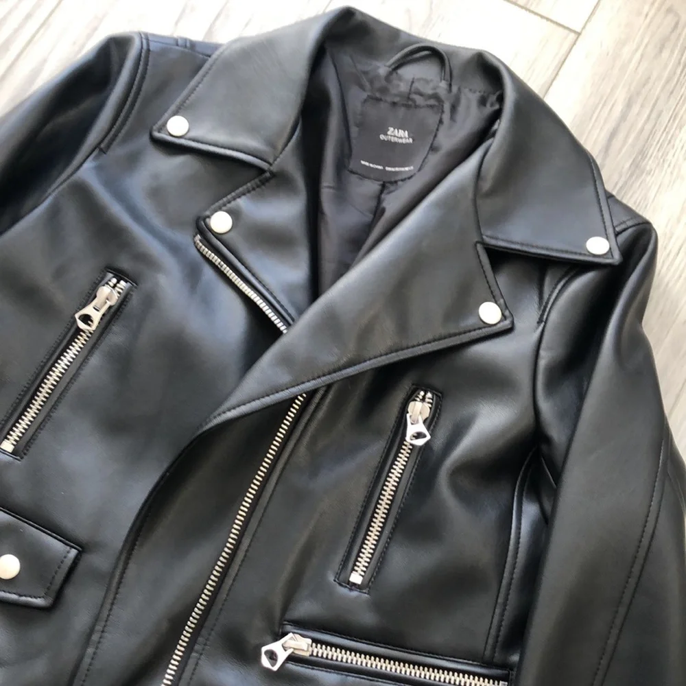 Zara Outerwear Leather Jacket - Picture 5 of 9